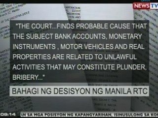 Bank accounts at ari-arian nina Napoles, Luy at Tuason, hindi muna nila maaaring galawin