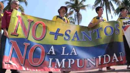 Cientos se manifestaron en Miami contra el presidente colombiano