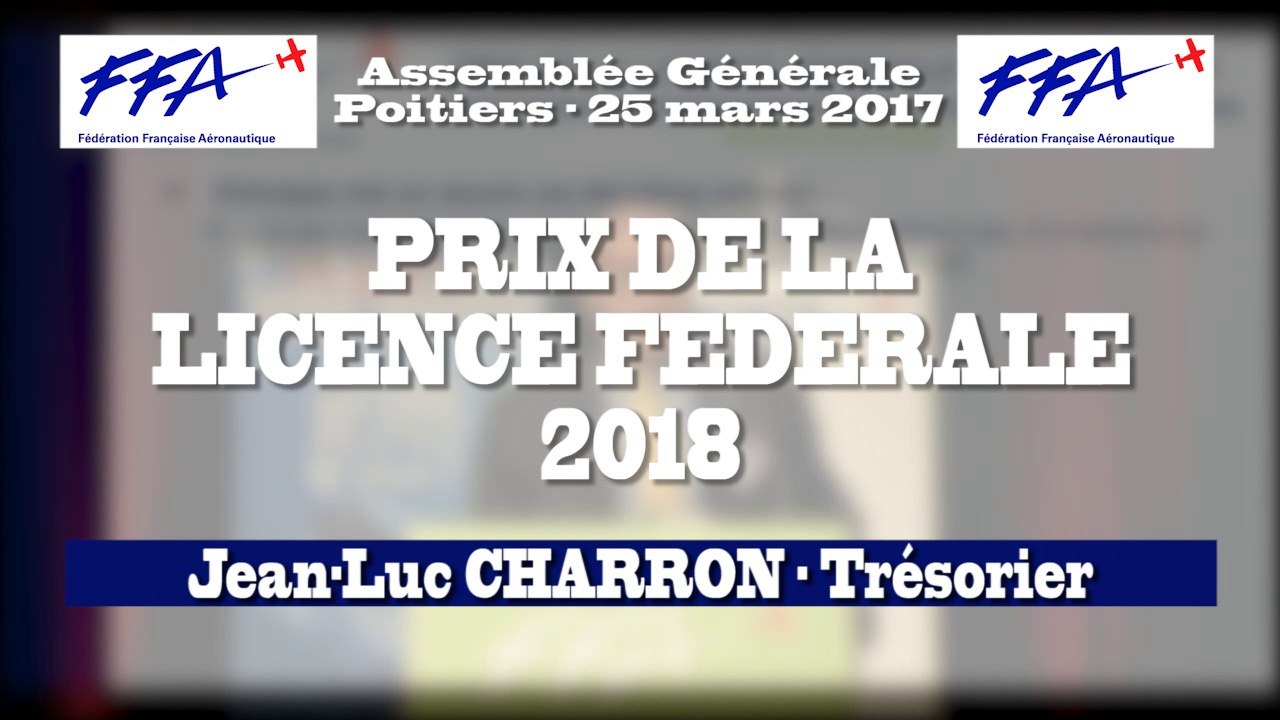 06 - FFA - AG2017 Poitiers - PRIX DE LA LICENCE FEDERALE 2018