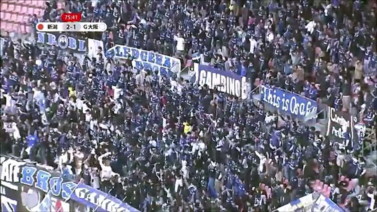 Niigata 2:2 Gamba Osaka (Japanese J League. 1 April 2017)