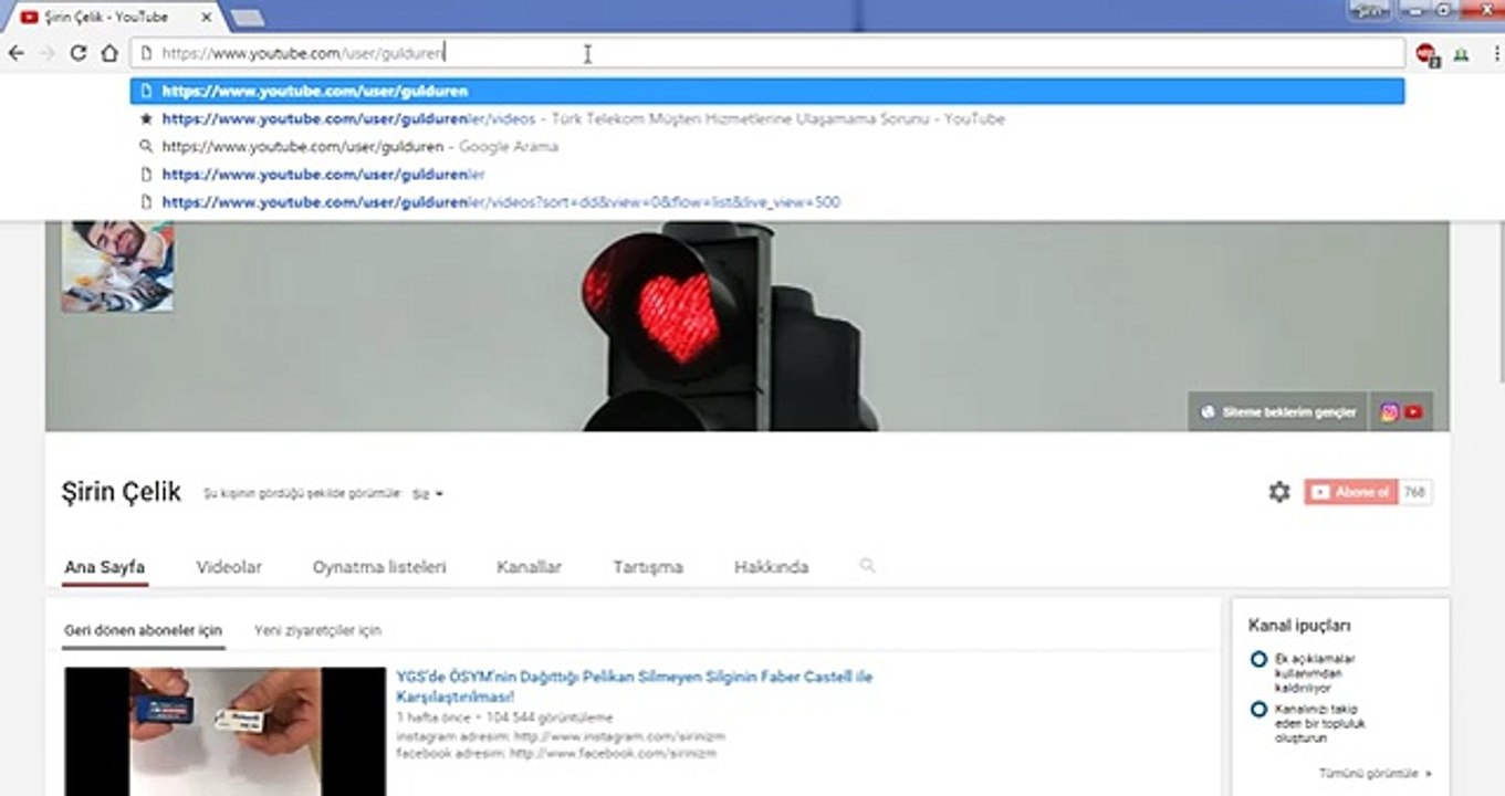 YouTube kanalı kullanıcı adı nasıl değiştirilir?