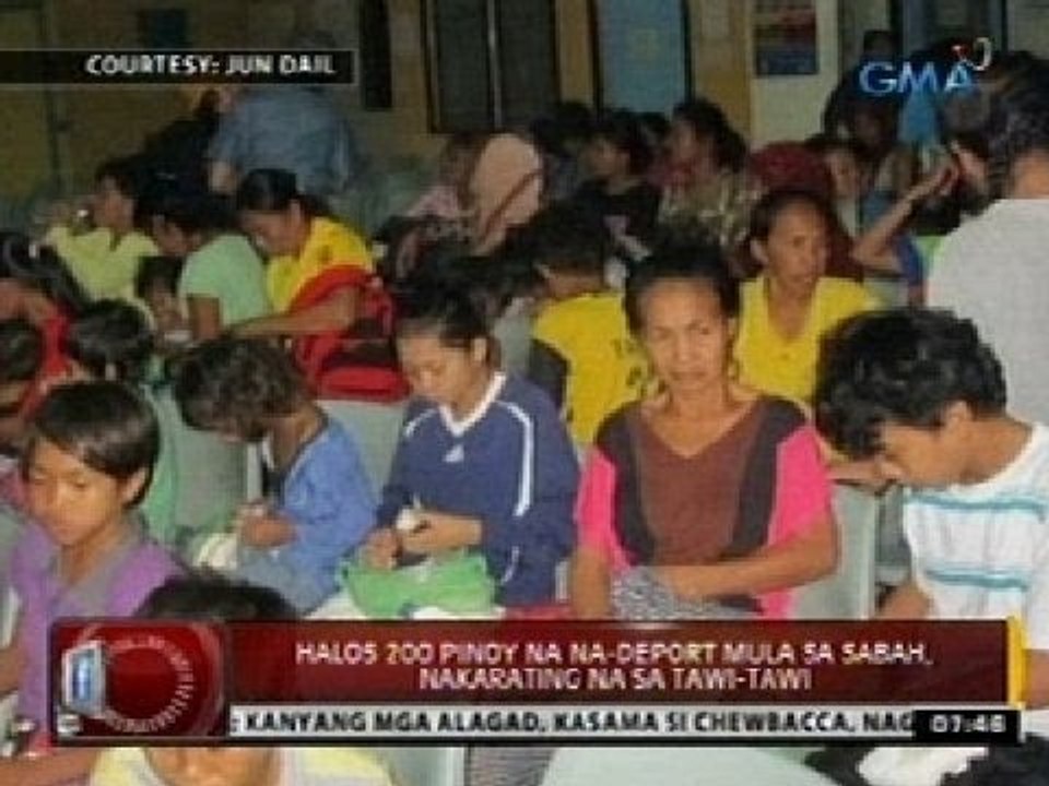 Halos 200 pinoy na na-deport mula sa sabah, nakarating na sa tawi-tawi