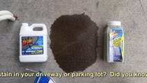 How to remove oil stains from a driveway