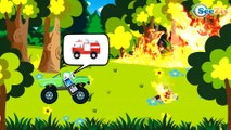 Videos para niños - Excavadora, Camión y Grúa - Carros de Carreras infantiles