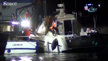 Yangın çıkan balıkçı teknesini sahil güvenlik kurtardı