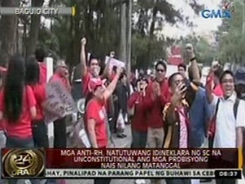Mga anti-RH, natuwa sa pasya ng SC na ideklarang unconstitutional ang ilang probisyon nito