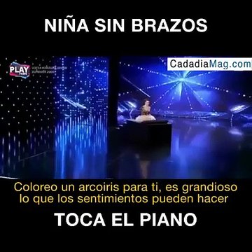 Tienes talento_Lorelai, nena sin brazos toca el piano con sus pies+