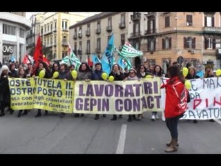 Napoli - Gepin, sindacati riuniti prima dell'incontro al Mise (01.04.17)