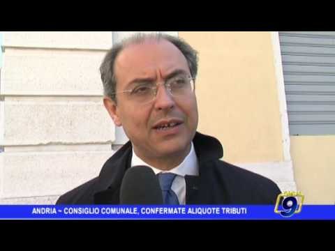 Andria | Consiglio comunale, confermate aliquote tributi