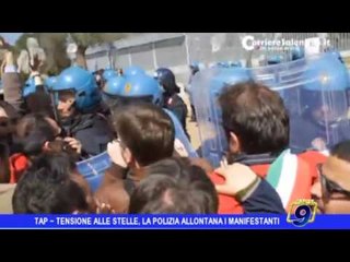 Tap, tensione alle stelle: la polizia allontana i manifestanti