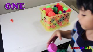 learn numbers 1-10 surprise eggs , fridge number magnets and colorful pompoms-7Kzz8Yq6CMA