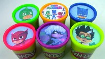 Learn Colors PJ MASKS Playdoh Cans Surprise Toys PJ MASKS Learning Colors Modeling Clay For Kids-Iu5KoCdpHBU