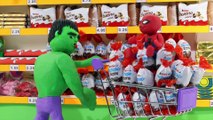 SPIDERBABY PLAYS W_ SCISSORS  Frozen Elsa Spiderman Hulk Play Doh Cartoon Stop Motion Prank Movies