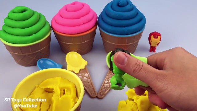 Play Doh Cupcakes Surprise Toys Learn Colors with Playdough Modelling Clay Fun and Creative for Kids-9E5oaBgjgbE