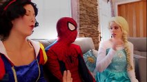 Frozen Elsa PROPOSES to Spiderman?! w/ Joker Anna Pink Spidergirl Hulk Snow White! Superhero Fun