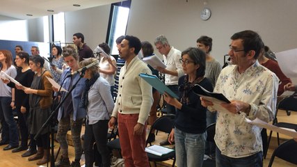 Répétition de la chorale pour le concert avec Mesparrow