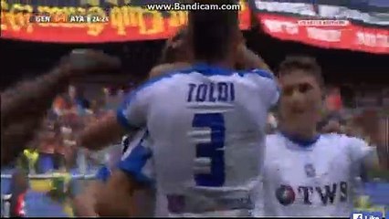 Andrea Conti Incredible Bicycle Kick Goal HD - Genoa 0-1 Atalanta - Serie A - 02/04/2017 HD