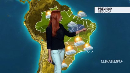 Previsão Brasil - Semana começa com chuva no centro-norte do BR