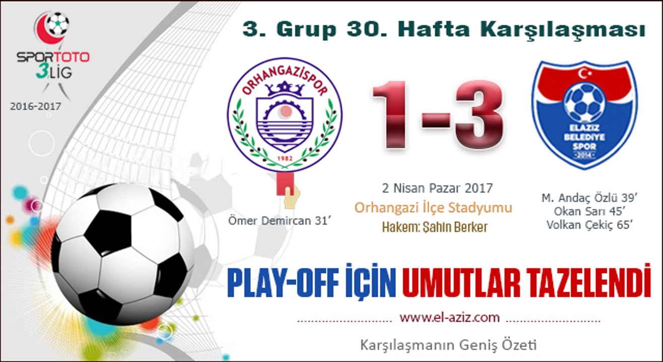 Orhangazispor 1-3 Elaziz Belediyespor