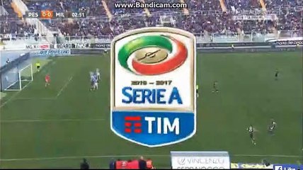 Carlos Bacca Fantastic Speed RUN - Pescara vs AC Milan - Serie A 02.04.2017