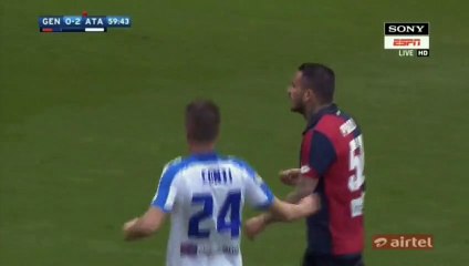 Mauricio Pinilla Red Card HD - Genoa 0-2 Atalanta - 01.04.2017 HD