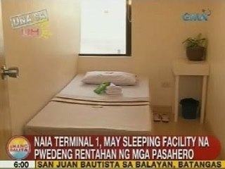 UB: NAIA Terminal 1, may sleeping facility na pwedeng rentahan ng mga pasahero