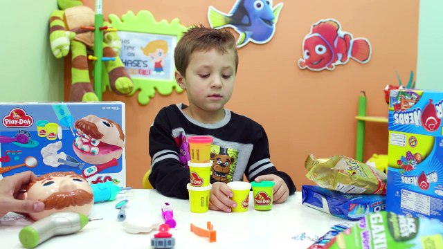 Chases Corner - SCARY DENTIST GIANT CANDY! PLAYDOH FNAF DOCTOR DRILL n FILL TEETH (#47) F