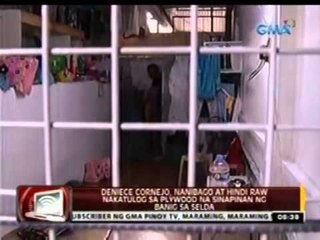Deniece Cornejo, nanibago at hindi raw nakatulog sa plywood na sinapinan ng banig sa selda