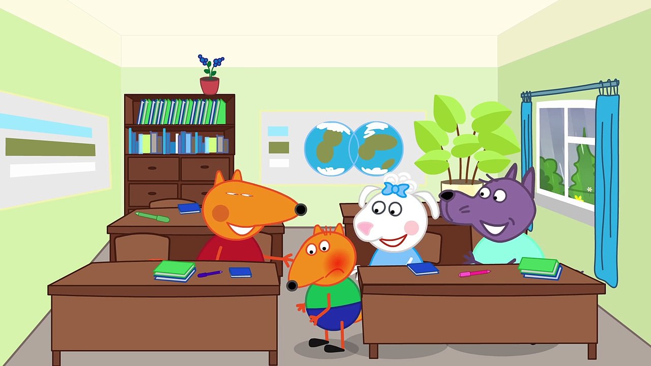 Fox Family - School accident - Cartoon for kids 2017