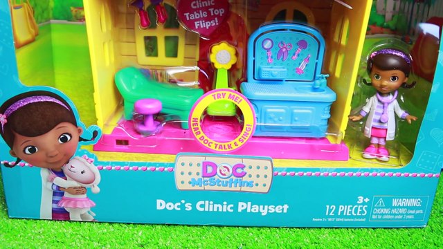 PLAY HOUSE Clinic + Dr Sandra McStuffins Baby Doctor Check Up Doc McStuffins Newborn Hospital Visit