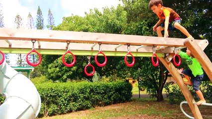 GIANT Playground Treasure Hunt Surprise Toys Play At Park Surprise Hurt Fall Crash