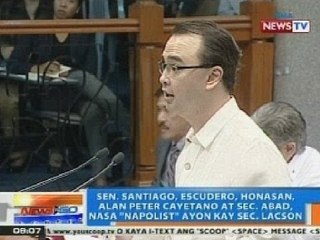 NTG: Lacson: Miriam, Chiz, Gringo, Alan Peter at Sec. Abad, nasa 'Napolist'