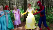 Frozen Elsa & Anna $1 RING vs $100 RING!  w/ Spiderman Joker Anna Rapunzel Maleficent! Superhero Fun