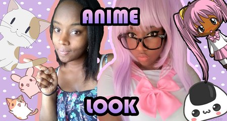 KAWAII BLACK GIRL ♡ ANIME LOOK ♡