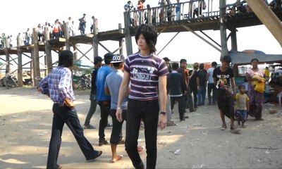 落ちそう・やばい橋,ミャンマー,マンダレー旅行,ウーベイン橋 U Bein Bridge：名古屋ホスト