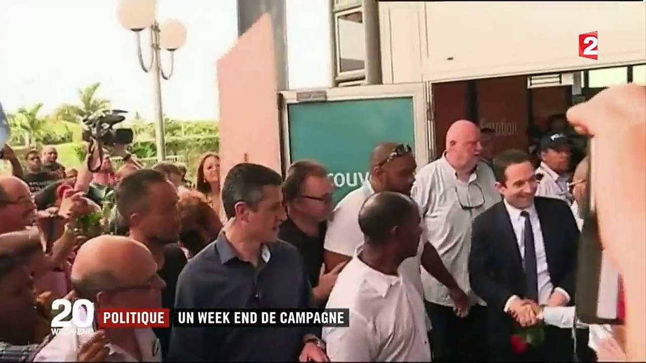 Mélenchon à Châteauroux, Hamon à La Réunion, Le Pen à Bordeaux... Résumé d'un week-end de campagne
