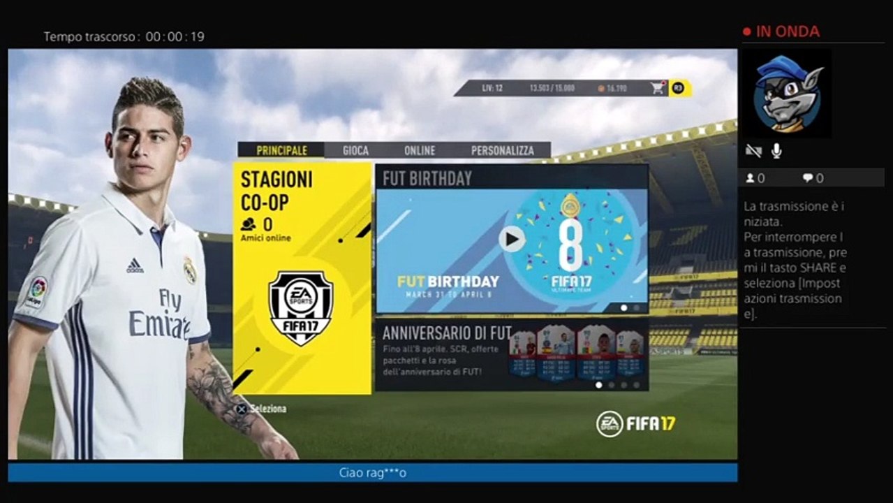 Trasmissione PS4 live di aDp2m