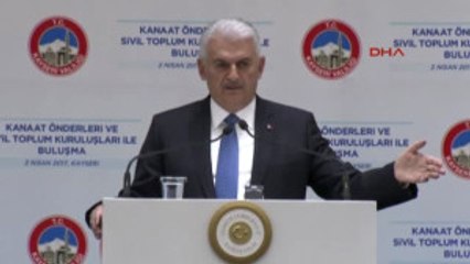 Kayseri Başbakan Yıldırım, Stk'larla Buluşma Toplantısında Hdp'yi Eleştirdi 2-