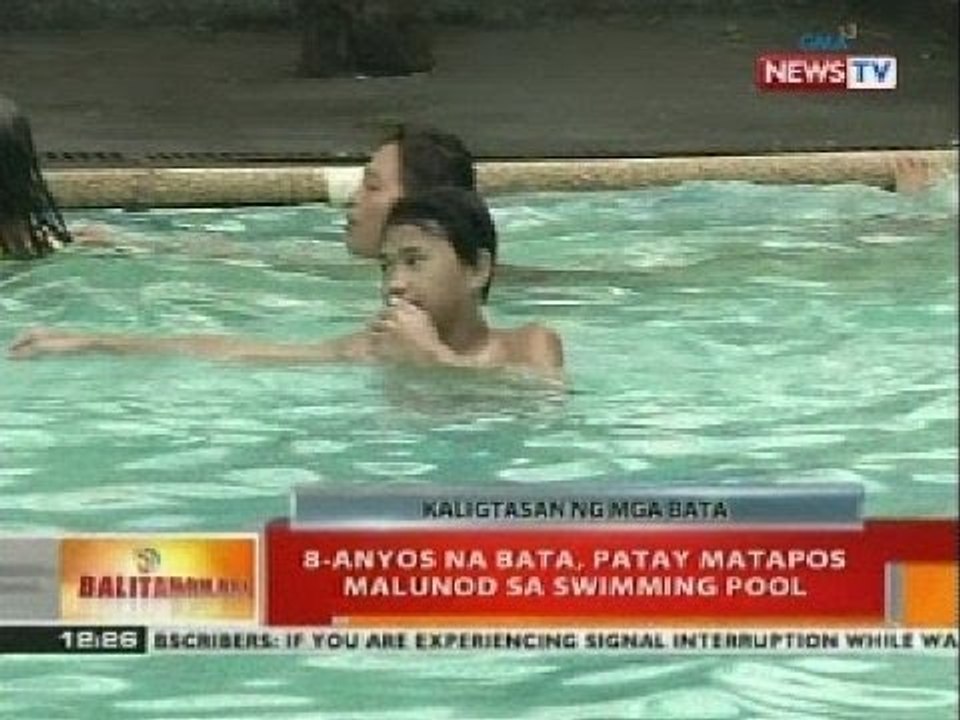 BT: 8-anyos na bata, patay matapos malunod sa swimming pool