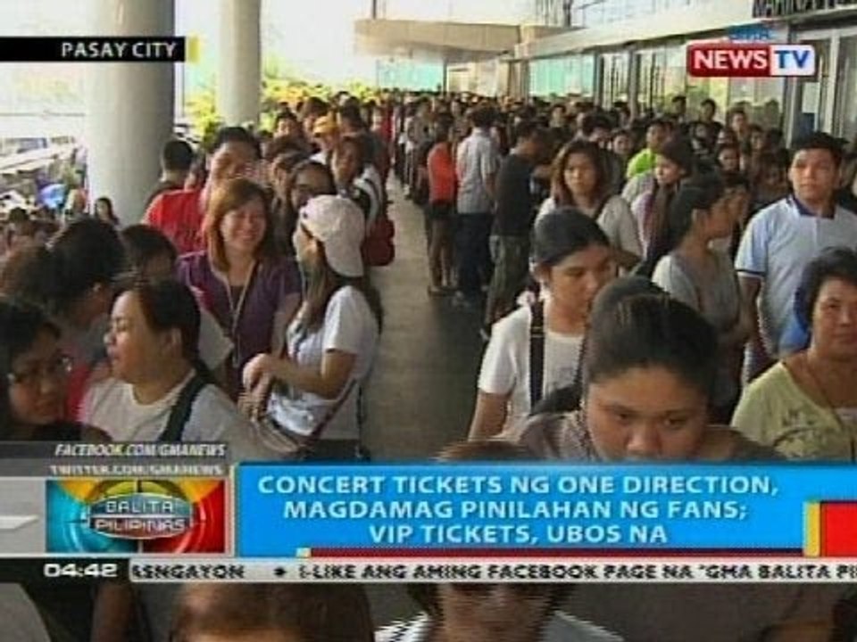 Concert tickets ng One direction, magdamag pinilahan ng fans