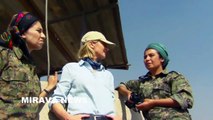 YPG female fighters of Kurdistan in Kobeni