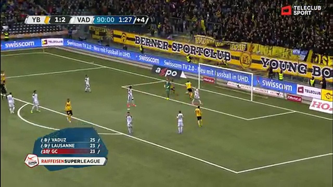 Young Boys 2:2 FC Vaduz   (Swiss Super League 1.April 2017)