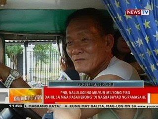 PNR, nalulugi ng milyun-milyong piso dahil sa mga pasaherong 'di nagbabayad ng pamasahe