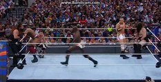 Wrestlemania 33 Titus O'neal eleminates Luke Harper
