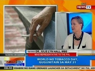 NTG: World No Tobacco Day, gugunitain sa May 31