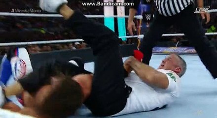 Shane Mcmahon hits AJ with Cross arm-breaker and yes lock
