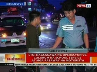 LTO nagsagawa ng operasyon vs. colorum na school service at mga pasaway na motorista