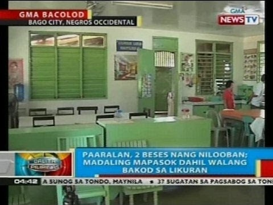 5 computer units sa isang paaralan sa Negros Occidental, ninakaw