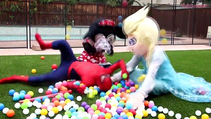 MINNIE MOUSE & SPIDERMAN vs FIRE ACCIDENT w_ Frozen Elsa - Fun