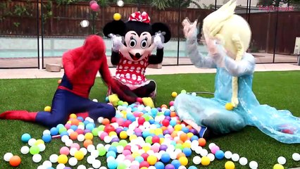 MINNIE MOUSE & SPIDERMAN vs FIRE ACCIDENT w_ Frozen Elsa - Fun Kids M